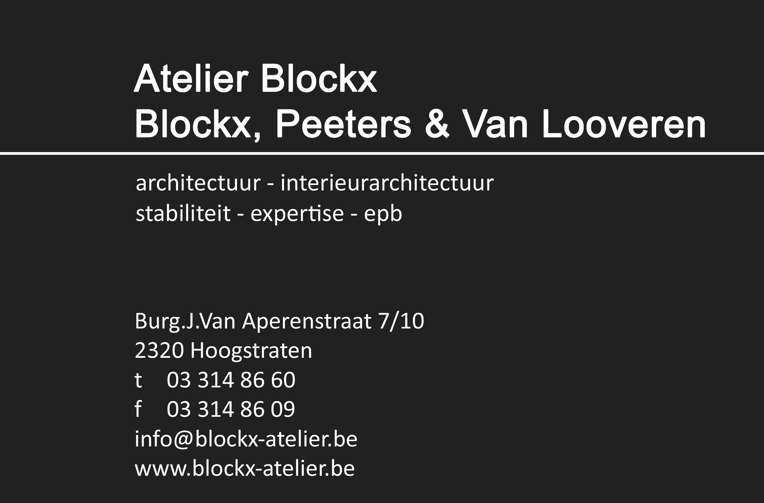 Atelier Blockx Architecten & Ingenieurs bvba